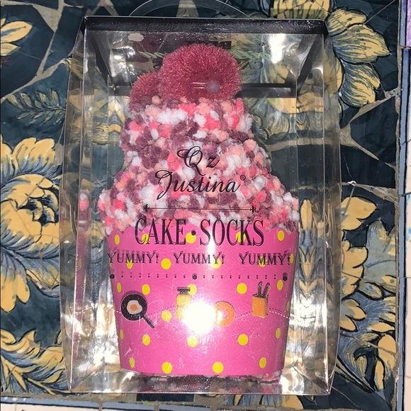 Fully Assembled Cupcake Pom Pom Socks - Picture 3 of 3